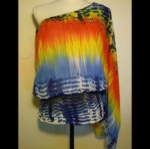 Single Sleeve Tie Dye Blouse